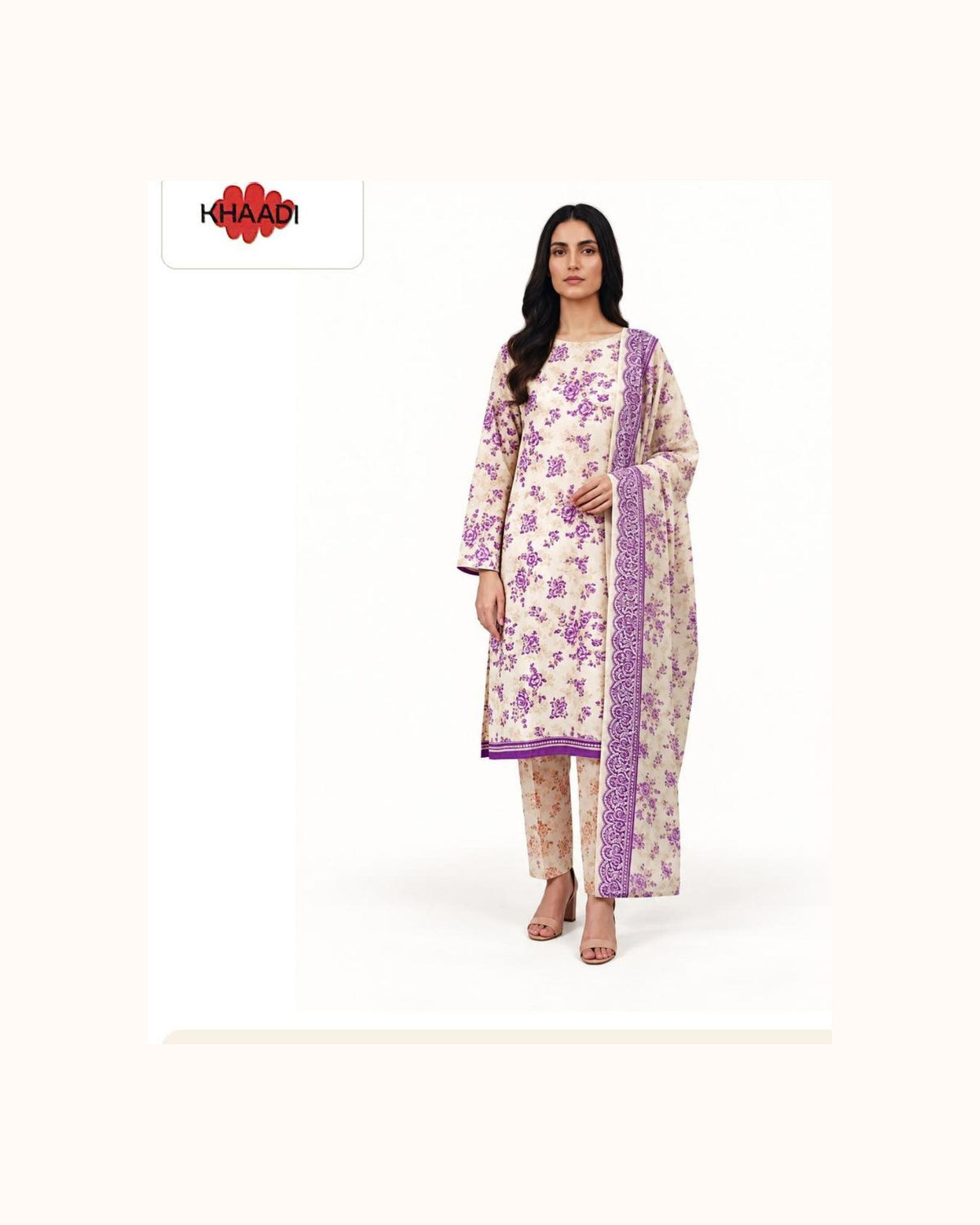 Khaadi Lilac Printed Lawn 3-Piece - original catalogue suit