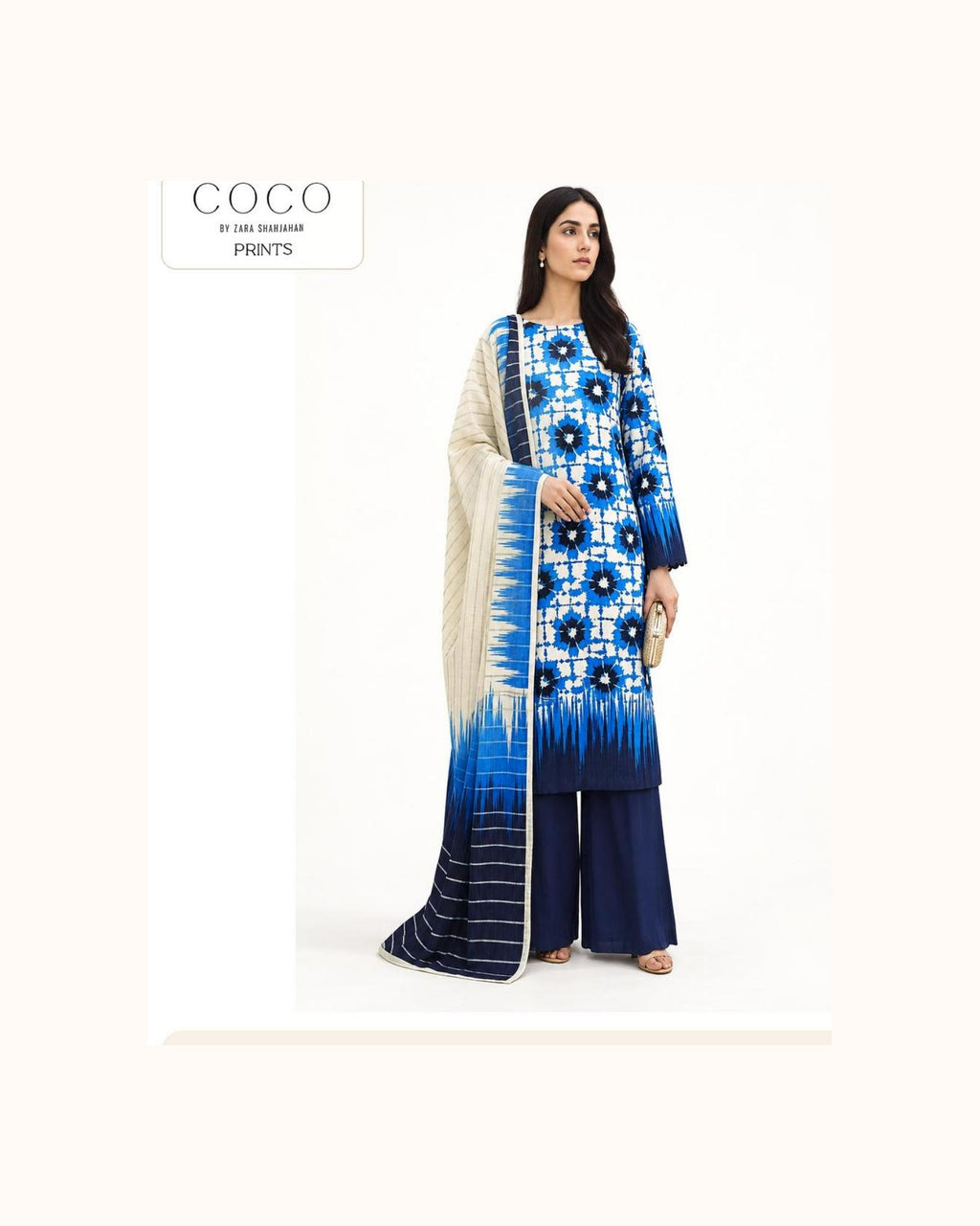 COCO Vera Blue Printed Lawn 3-Piece - original catalogue suit
