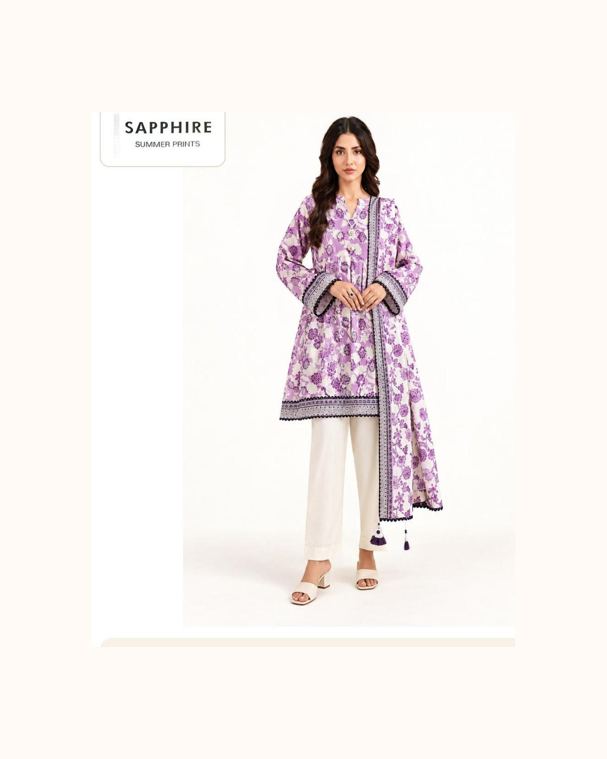 Sapphire Lilac Printed Lawn 3-Piece - original catalogue suit