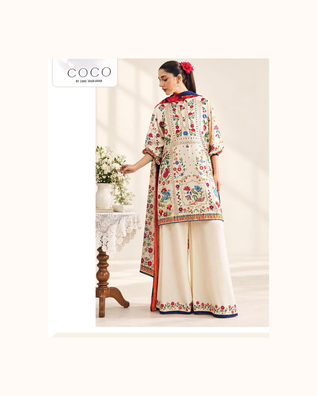COCO Takara Beige Khaddar 3-Piece - original catalogue suit